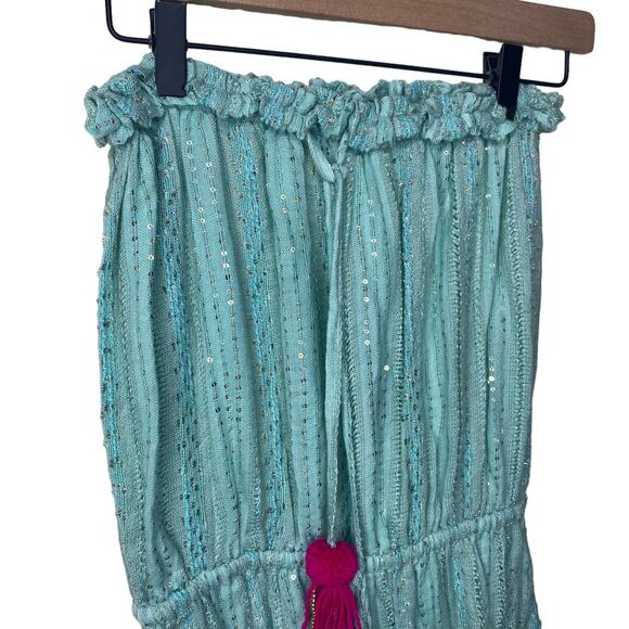 SUNDRESS Anoushka Strapless Mini Dress in Petra Aqua & Pink Beach Cocktail XS/S - Picture 8 of 11